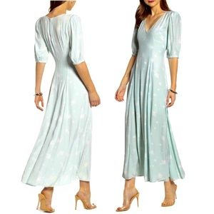 Something Navy, Teal Chalk Etch Flowers print